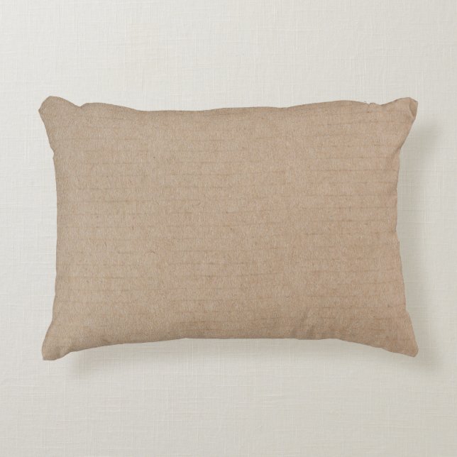Rustic Kraft Paper Blank Template Custom Decorative Cushion (Front)