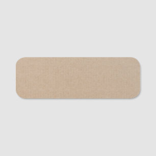 Rustic Kraft Paper Blank Template Custom Name Tag