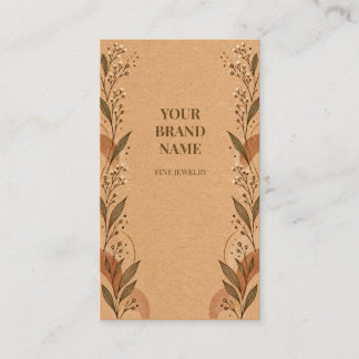 Rustic Kraft Paper Boho Jewellery Gift Hang Tag