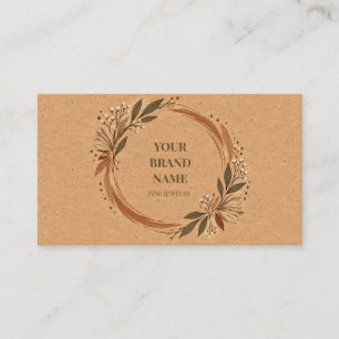 Rustic Kraft Paper Boho Mini Bracelet Wrap Card