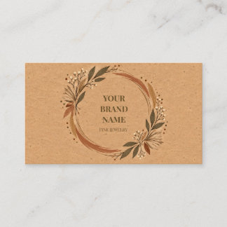 Rustic Kraft Paper Boho Mini Bracelet Wrap Card