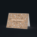 Rustic Kraft Paper Doodle Christmas Card<br><div class="desc">Send your holiday greetings in modern rustic style. The inside is fully customisable for a personal holiday message. �2birdstone 2014 all rights reserved.</div>