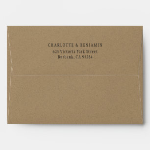 Rustic Kraft Paper Envelopes with Return Address