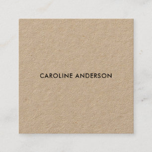 Rustic kraft paper professional square business card