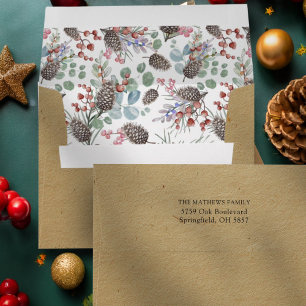 Rustic Kraft Paper Return Address Envelope 