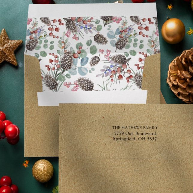 Rustic Kraft Paper Return Address Envelope  (Creator Uploaded)