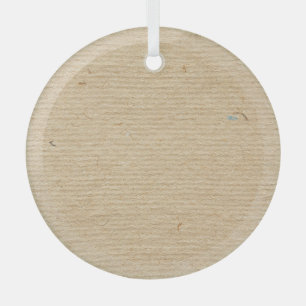 Rustic Kraft Paper: Textured Background. Glass Tree Decoration