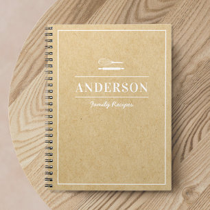 Rustic Kraft Personalised Family Recipe Book