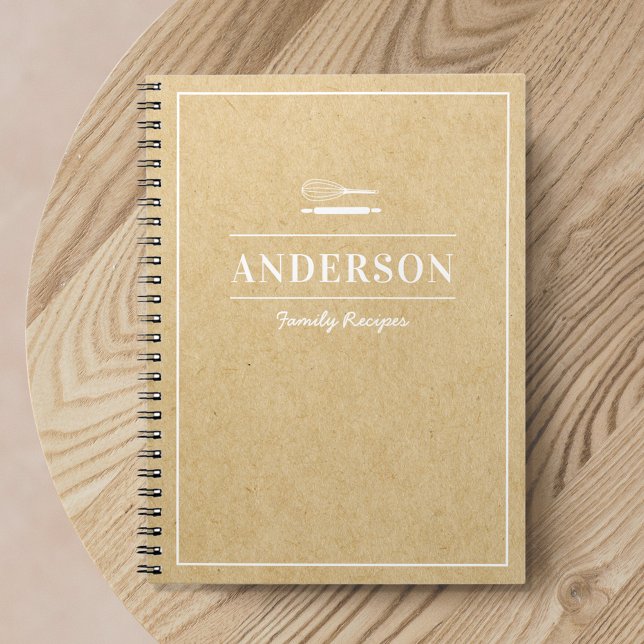 Rustic Kraft Personalised Family Recipe Book (Creator Uploaded)