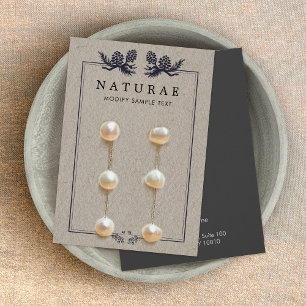 Rustic Kraft Pine Cones Earring Jewelry Display