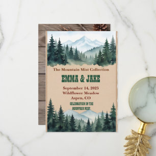 Rustic Kraft Pine Forest Wedding Collection Thank You Card