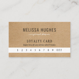 Rustic Kraft Professional Business Customer Loyalty Card