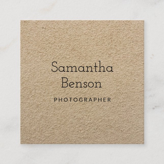 Rustic Kraft Professional Square Business Card (Front)