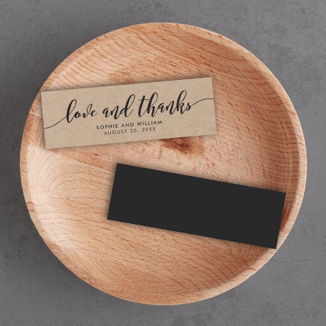 Rustic Kraft Relax Script Wedding Love and Thanks (Creator Uploaded)