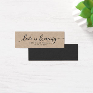 Rustic Kraft Relax Script Wedding Love is Brewing