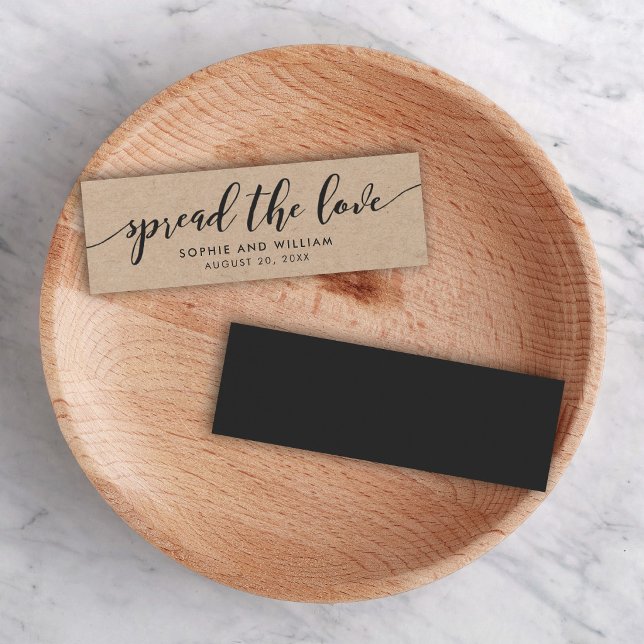 Rustic Kraft Relax Script Wedding Spread the Love (Creator Uploaded)