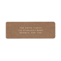 Rustic Kraft Return Address Label