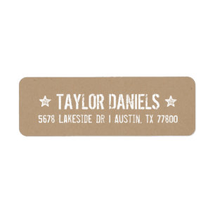 Rustic Kraft Return Address Labels