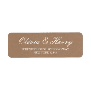 Rustic Kraft Return Address Labels