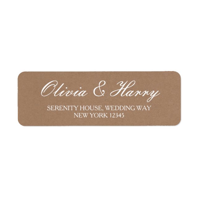 Rustic Kraft Return Address Labels (Front)