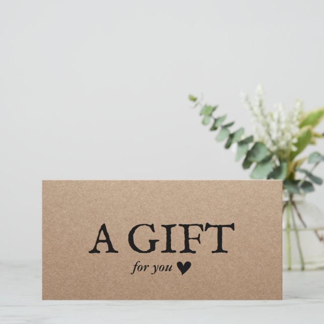 Rustic Kraft Salon & Spa Gift Certificates (Standing Front)