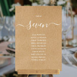 Rustic Kraft Script Table Number Seating Chart<br><div class="desc">These elegant rustic kraft signature script double-sided table number seating chart cards are perfect for all celebrations. Designed by Thisisnotme©</div>