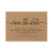 Rustic Kraft Simple Script Save The Date