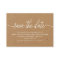 Rustic Kraft Simple Script Save The Date