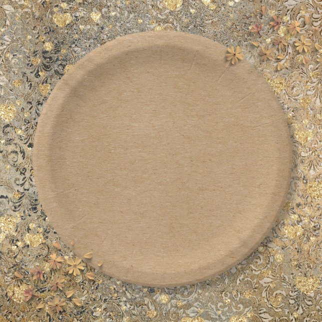 Rustic Kraft Simple Stylish Boho Paper Plate (Rustic Kraft Simple Stylish Boho Paper Plates)