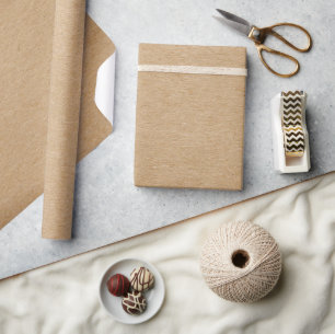 Rustic Kraft Simple Stylish Boho Wrapping Paper
