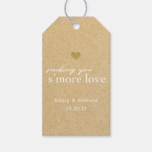 Rustic Kraft S'mores Wedding Favour Gift Tags