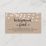 Rustic kraft string lights, Wedding Honeymoon Fund Enclosure Card<br><div class="desc">This is the rustic kraft Script,  Wedding Enclosure Card. You can change the font colours,  and add your wedding details in the matching font / lettering. #TeeshaDerrick</div>