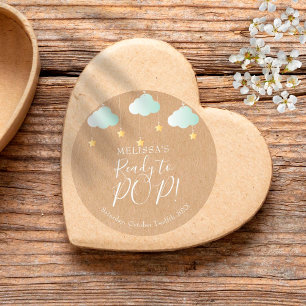 Rustic Kraft Twinkle Twinkle Ready To POP Classic Round Sticker