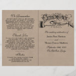 Rustic Kraft Wedding Ceremony Program Templates<br><div class="desc">Rustic Kraft Wedding Ceremony Program Templates</div>