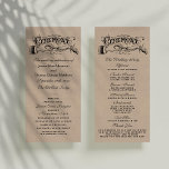 Rustic Kraft Wedding Ceremony Program Templates Rack Card<br><div class="desc">Rustic Kraft Wedding Ceremony Program Templates.</div>