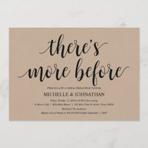 Rustic Kraft Wedding Rehearsal Dinner Invites