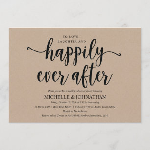 Rustic Kraft Wedding Rehearsal Dinner Invites