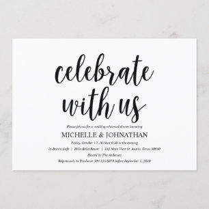 Rustic Kraft Wedding Rehearsal Dinner Invites