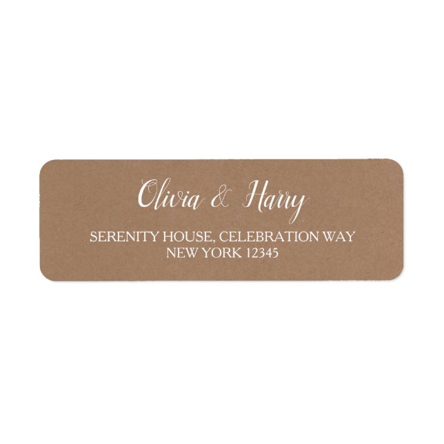 Rustic Kraft | Wedding Return Address Labels (Front)