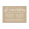 Rustic Kraft White Script Wedding Accommodations