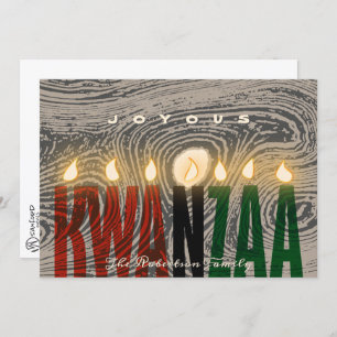 Rustic Kwanzaa Candles Card