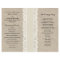 Rustic Lace & Burlap Ivory Ribbon Wedding Program