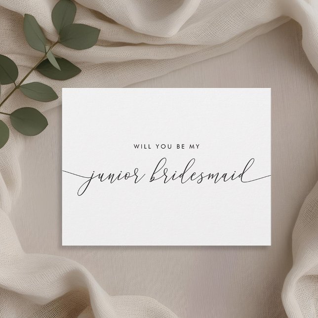 Rustic Lace Floral Be My Junior Bridesmaid Invitation Postcard (Creator Uploaded)