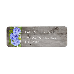 Rustic Lace Hydrangea Return Address Label