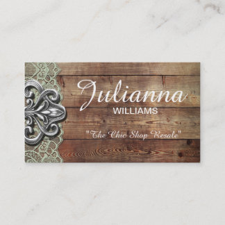 Rustic  Lace Shabby Chic Business Cards