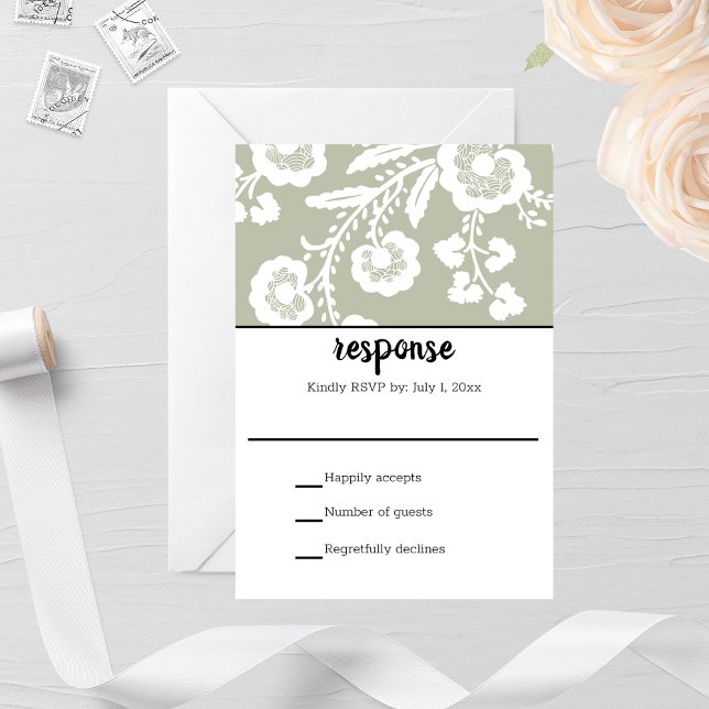 Rustic Lace Wedding RSVP Card (Creator Uploaded)