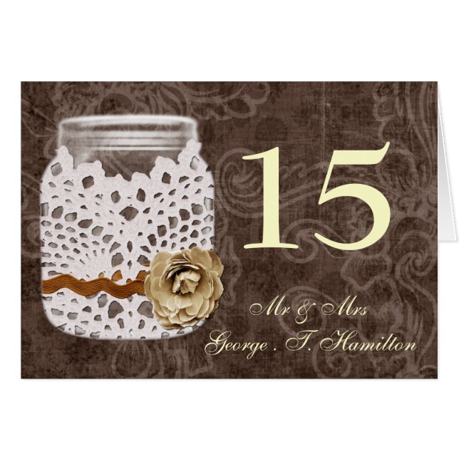 Rustic Lace Wrapped Mason Jar Wedding (Front Horizontal)