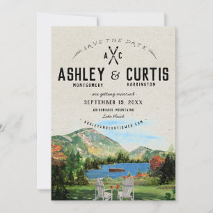 Rustic Lake Placid Wedding Save the Date