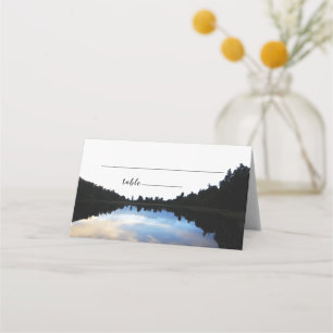 ©Rustic Lake Reflections Lakeside Wedding Escort Place Card