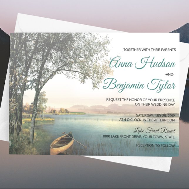Rustic Lakeside Country Wedding Event Invites (Creator Uploaded)